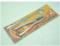 Stainless steel crab clip walnut clip crab clamp crab nut clip eating crab tool multi-purpose clip with needle