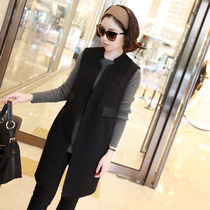 2021 Spring and Autumn New Korean Fashion Suit Sleeveless Vest Casual Womens Jacket Long Pinch