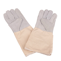 Cowhide welding gloves welder gloves Labor protection gloves long welding gloves wear-resistant padded length