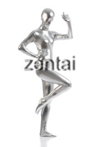 cosplay bodysuit all-inclusive bodysuit zentai silver white rubberized bodysuit bodysuit stage