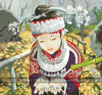 (Cross-stitch embroidery drawing redrawing) Ashima-Yunnan heavy color girl character series