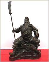 Guan Gong is the native place of wei zhen tian xia Guan Gong copper seated start wealth second master townhouse living room classical lucky decoration