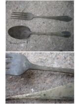 China with foreign tableware a copper fork bronze spoon Foreign tableware Cultural Collection of copper tableware large