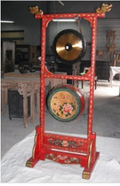 Factory direct sales of high-grade painted gongs and drums bronze wooden gongs and drums removable and customized any size