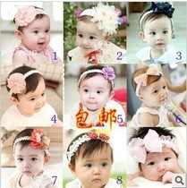 Korean version hair card childrens hair band Baby hair accessories Baby head flower princess hair band Female baby headdress photo tide cute