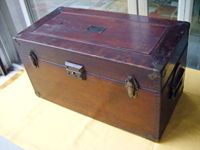 Antique wooden box collection*A beautiful American antique wooden box*With a Copper nameplate(bag is really old)