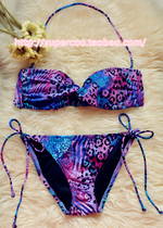 Ocean color colorful BAO WEN American chest bikini comfortable free steelless