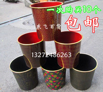 Wholesale plastic paper basket plastic trash can office garbage basket household uncovered storage barrel garbage basket thickened