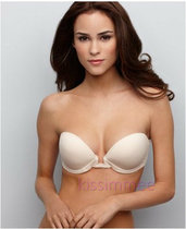 Kissimmee) Breaking Yard American Jezebel Comfort Micropads Deep V Low Chest Without Shoulder Strap Non-slip Wedding Dress Bra