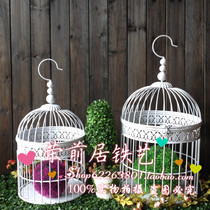 Eurostyle Iron Art Bird Cage Subgarment Store Decoration Show Rack Ceiling Bird Cage Bag Rack White Bird Cage Big Code