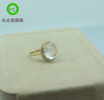 (Xing Family Workshop) Emerald Egg Noodle Ring Personality Custom Inlaid Style 101987
