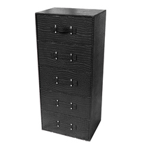 Creative leather home five-draw bedside table hotel office drawer type storage cabinet home locker fashion