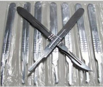 Table tennis racket bottom cover rubber rubber cutting knife holder cutting tool 1 knife holder with 10 blades