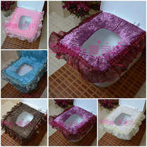  Lace toilet cover toilet pad cover Toilet cover Diamond European style luxury square single lap square toilet seat