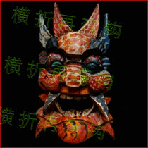 Nuo mask Kaishan King Shen Pangu Town House evil wall hanging craft ornaments wood carving jewelry woodcut mask