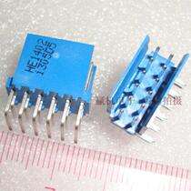 281742-6 TYCO AMP TE Connector HE14 2X6 12PIN 2 54mm 90 degree tin plating