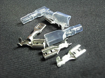 6 3mm cold pressed copper female spring insert sheath 4 8mm wire terminal terminal wiring lug