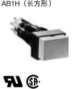 Rectangular jog switch AB1H-M1S open hole 10mm AB1H-A1W push button switch Japan IDEC and spring