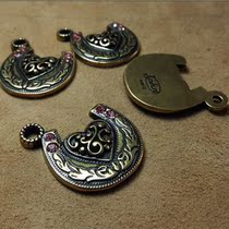 Retro bronze horseshoe pendant zipper ring specification 25mm decorative buckle