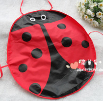 Korean version of cute ladybug cartoon children waterproof apron for eating hood and drawing young children apron sales