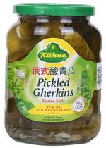 2 bottles of more than 2 province German imported Guoli Russian acid cucumber 670g sandwich hamburger pickled acid cucumber