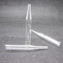 Suction blackhead instrument glass tube Suction blackhead glass tube Round glass tube Flat gourd type glass tube