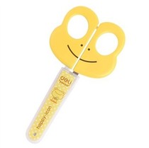 Del 6031 scissors student cartoon scissors cute with protective cover children Korean version of paper cutter