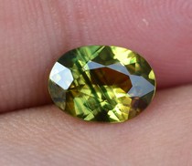 Natural non-fired yellow green color sapphire bare stone good fire vvs grade 6 5*8 8mm 1 8ct
