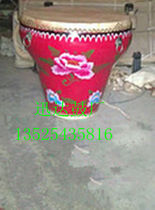 Peony flower-shaped flower pot drum with shelf to send drum sticks custom blue and white porcelain potted drum painted flower pot drum