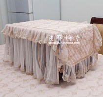 Korean new microwave oven cover dust cover high-grade fabric lace pastoral microwave oven cover oil cover powder