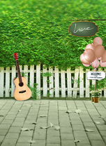 Childrens photography background cloth outdoor landscape grass green theme 100 days photo studio baby photo background paper 1159