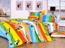 Cartoon Mickey cotton twill bedding fabric custom-made kindergarten sheets quilted pillowcase adult four-piece set