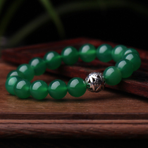 100 Lap Fashion Natural Green Agate Hand Chain Ancestral Mother Green Natural Crystal Handstring Ornament Lady Gift