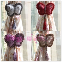  Over 68 yuan new curtain buckle curtain strap lace-up gold velvet butterfly-shaped velcro one price