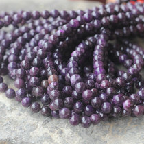 Natural Ziyunmu purple semi-precious stone lilac jade 8mm round beads diy semi-finished accessories with beads bracelet
