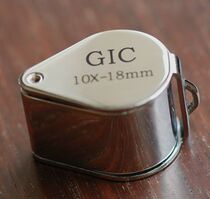 GIC gemstone instrument 10 times magnifying mirror eliminates color difference difference and antique gemstone to identify diamond grading