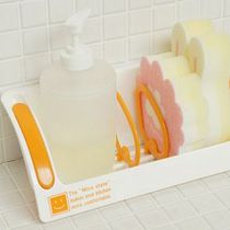 Korean official website super practical kitchen sponge wiper shelf adjustable bathroom suction cup storage rack