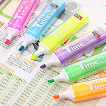 Jin Wannian highlighter cute color afternoon tea time thick head student highlighter eye-catching pen K-0505
