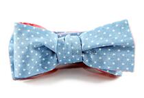 Europe and the United States hot tide linen bow tie alternative contrast retro star double hand red blue star cotton linen