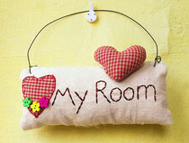 Decorative wall-mounted fabric room plate house number listing home decoration wall girl boy room card