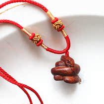 Carved peach wood snake bracelet pendant is a snake three nobility six Chinese Zodiac