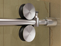  Barn door guard bath room shower room double live push-pull mobile partition shower room Tempered glass bathroom door hanging rail