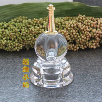 Exclusive 3-layer design acrylic crystal Pila small bell tower type large Thai-style Treasure Tower spiral tower ornaments