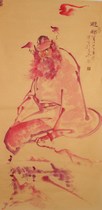 Famous pure hand-painted authentic Chinese painting Zhong Kui (cinnabar painting evil) character portrait four feet