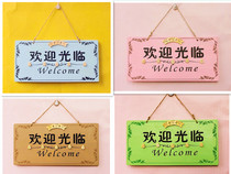 Welcome to mens wooden listing table set custom room card new business house card kindergarten class card