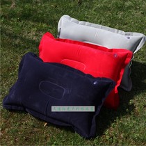 Inflatable pillow Flocking air pillow Travel pillow Outdoor camping comfortable sleeping pillow Pillow pillow