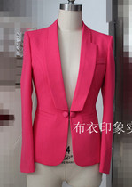 Cloth impression tailor-made female host on camera announcer art examiner interview small suit QB6125