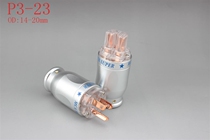 United States meets conductor P3-23 plated heavy metal aluminum shell pure copper plated rose gold power supply head and tail