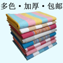  The whole thickened old rough cloth bed sheet Single piece cotton double single bed Single bed 1 5 1 8 beds