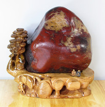 Natural Guilin chicken blood Jade original stone Sanjiang color water material strange stone original stone ornamental stone ornamental stone ornaments Wollonggang